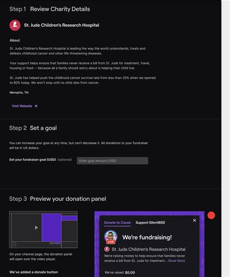 Twitch's Charity Tool for Creators.